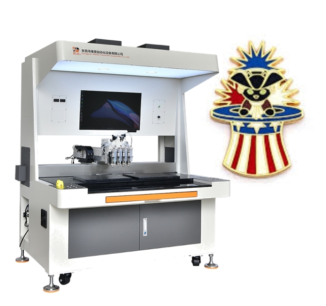 USA Independence Day enamel badge filling machine